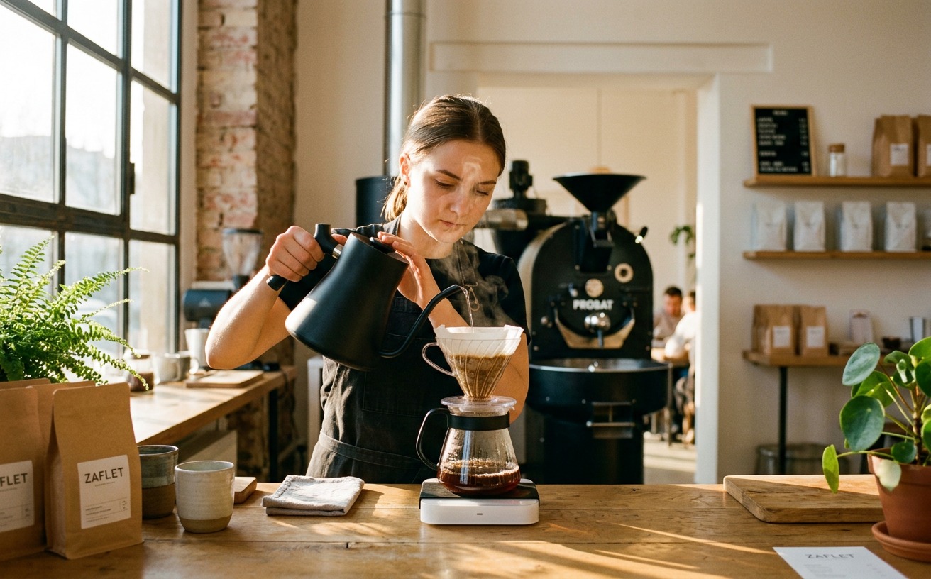Extracție pour over cafea de specialitate Zaflet